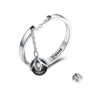 Genuine 925 Sterling Silver Tears of Flowers Dangle Open Ring – Luxury Jewelry for Women 