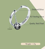 Genuine 925 Sterling Silver Tears of Flowers Dangle Open Ring – Luxury Jewelry for Women 