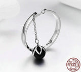 Genuine 925 Sterling Silver Tears of Flowers Dangle Open Ring – Luxury Jewelry for Women 