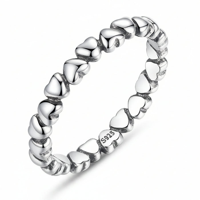925 Sterling Silver Timeless Heart ring continuous band – Jewelry Towns