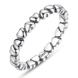 Timeless Heart Sterling Silver Ring | Wedding & Anniversary Band 