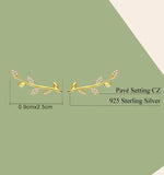 Tree Leaves Gold Color Earrings 