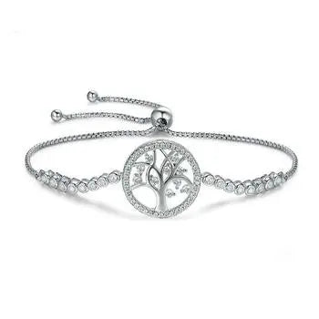 Tree of Life CZ Tennis Bracelet.