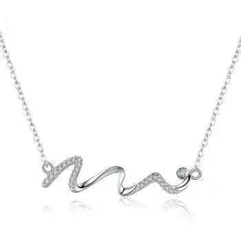 Twisted Line Geometric Necklaces 