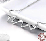 Twisted Line Geometric Necklaces 