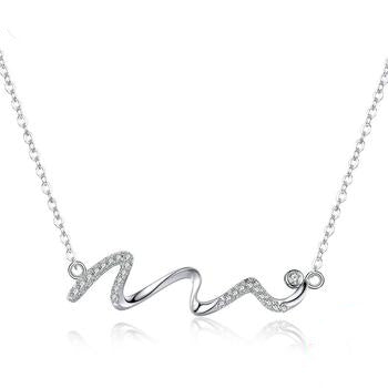 Twisted Line Geometric Necklaces