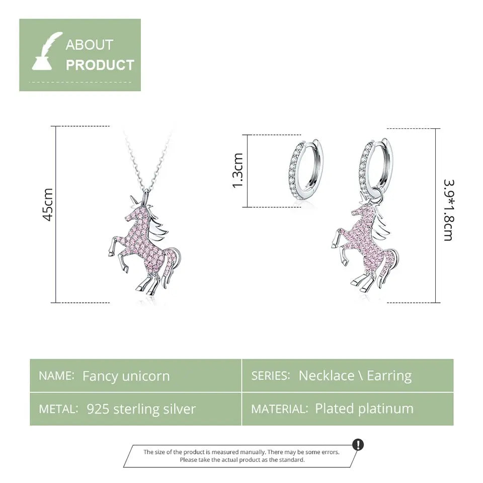 Pink Fancy Licorne Earrings 