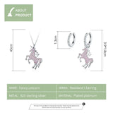 Pink Fancy Licorne Earrings 