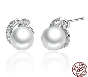 Pearl Push-back Earrings 