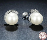 Pearl Push-back Earrings 