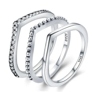 925 Sterling Silver Water Droplet CZ Ring – Elegant Engagement & Wedding Ring for Women 