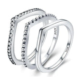 925 Sterling Silver Water Droplet CZ Ring – Elegant Engagement & Wedding Ring for Women 