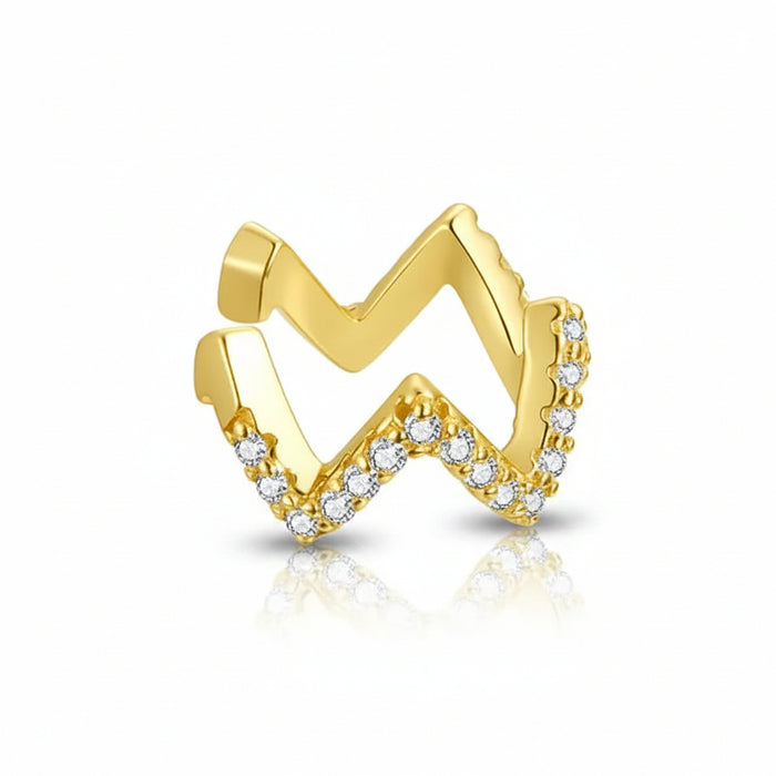 Wavy Clip Hoop Earrings.