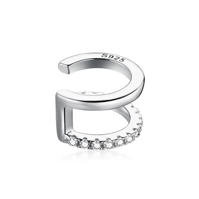 Wavy Clip Hoop Earrings.