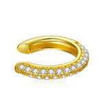 Wavy Clip Hoop Earrings.