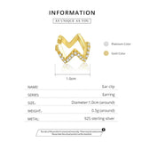 Wavy Clip Hoop Earrings.