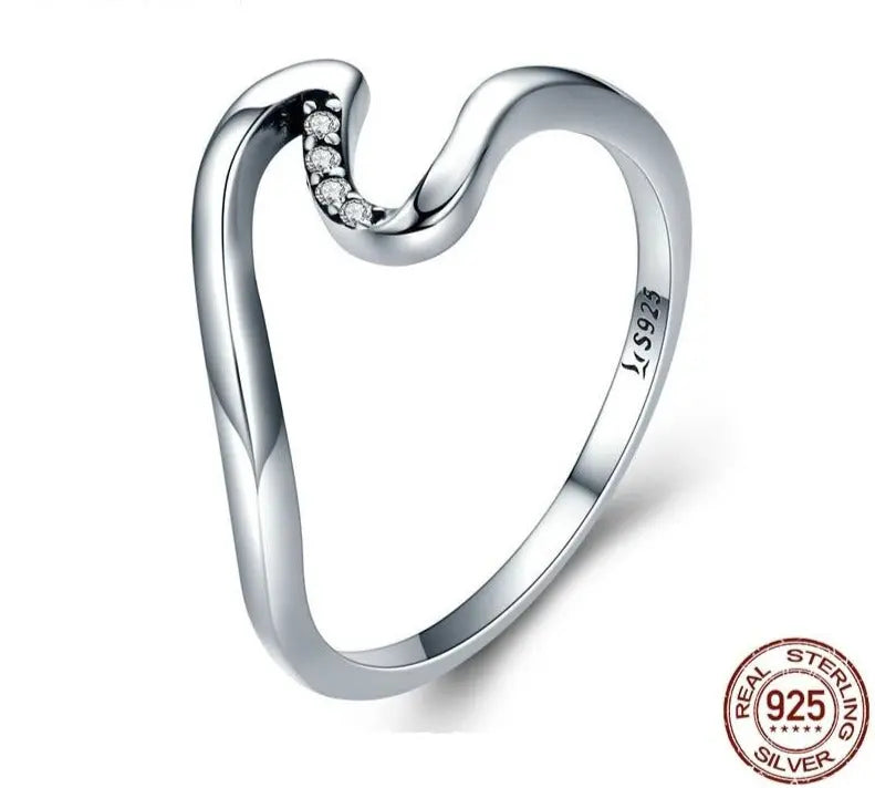 Wavy Sterling Silver Stackable Ring | Effortless Beauty with a Modern Twist 
