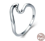 Wavy Sterling Silver Stackable Ring
