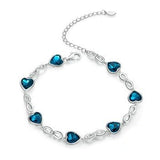 blue heart Chain Bracelet